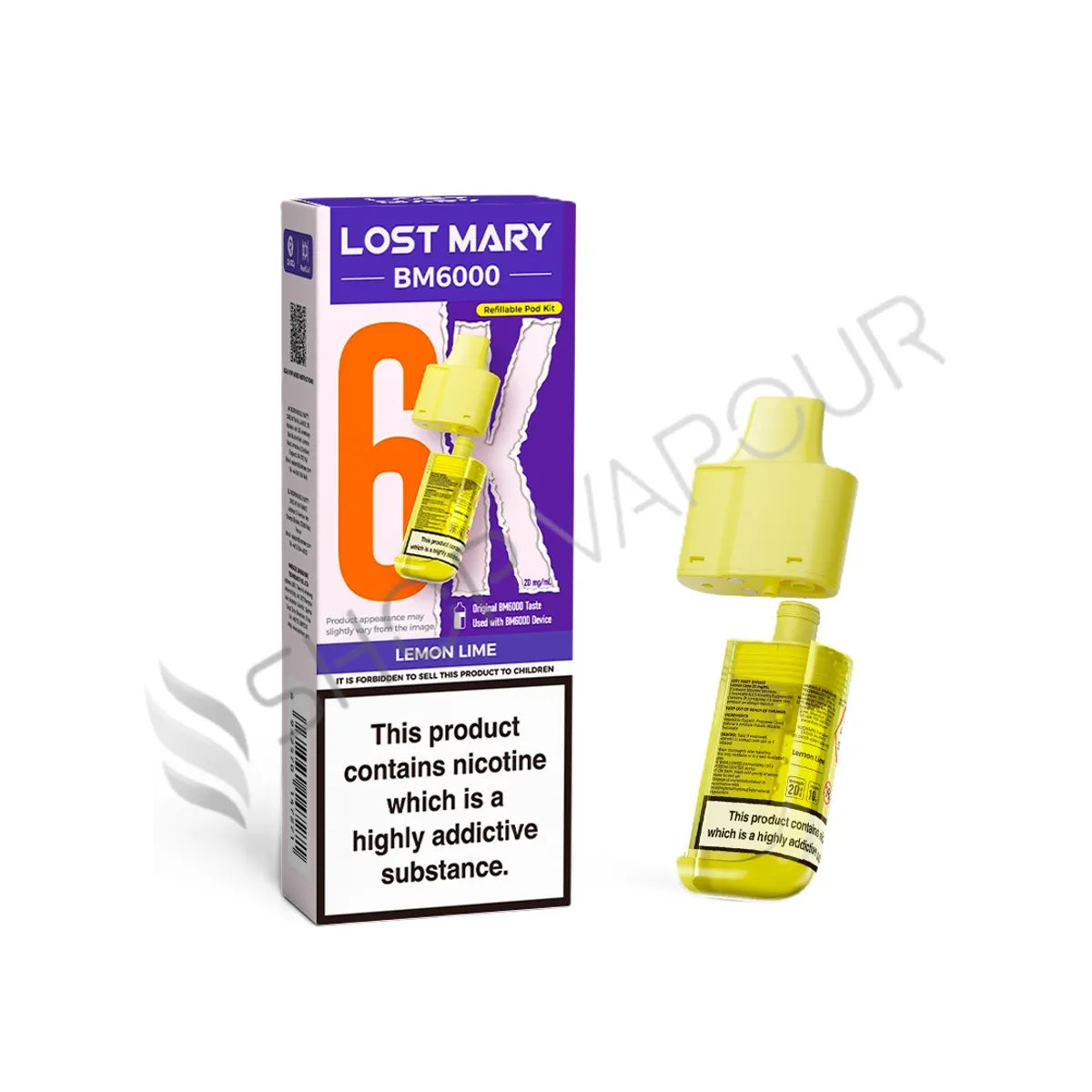 Lemon Lime BM6000 Prefilled Pod & Refill by Lost Mary