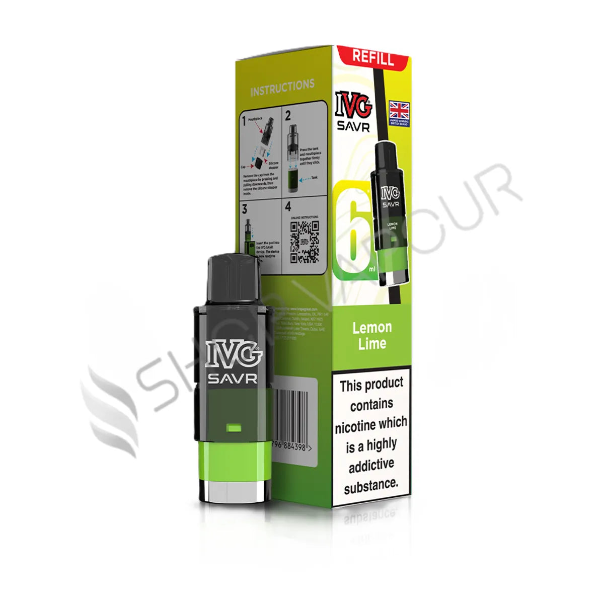 Lemon Lime SAVR Prefilled Pod & Refill by IVG