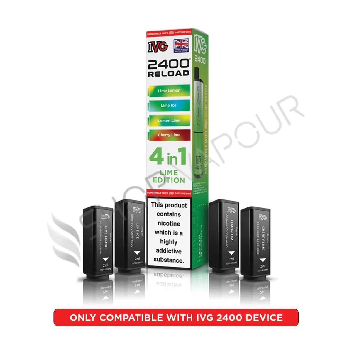 Lime Edition Reload Prefilled Pods by IVG 2400