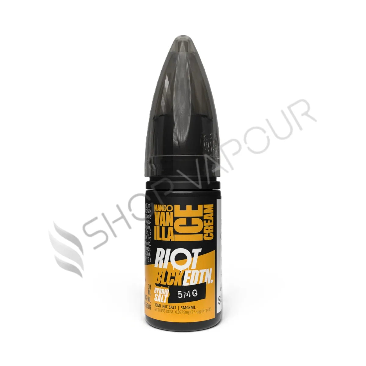 Mango Vanilla Ice Cream Nic Salt E-Liquid by Riot Black Edition