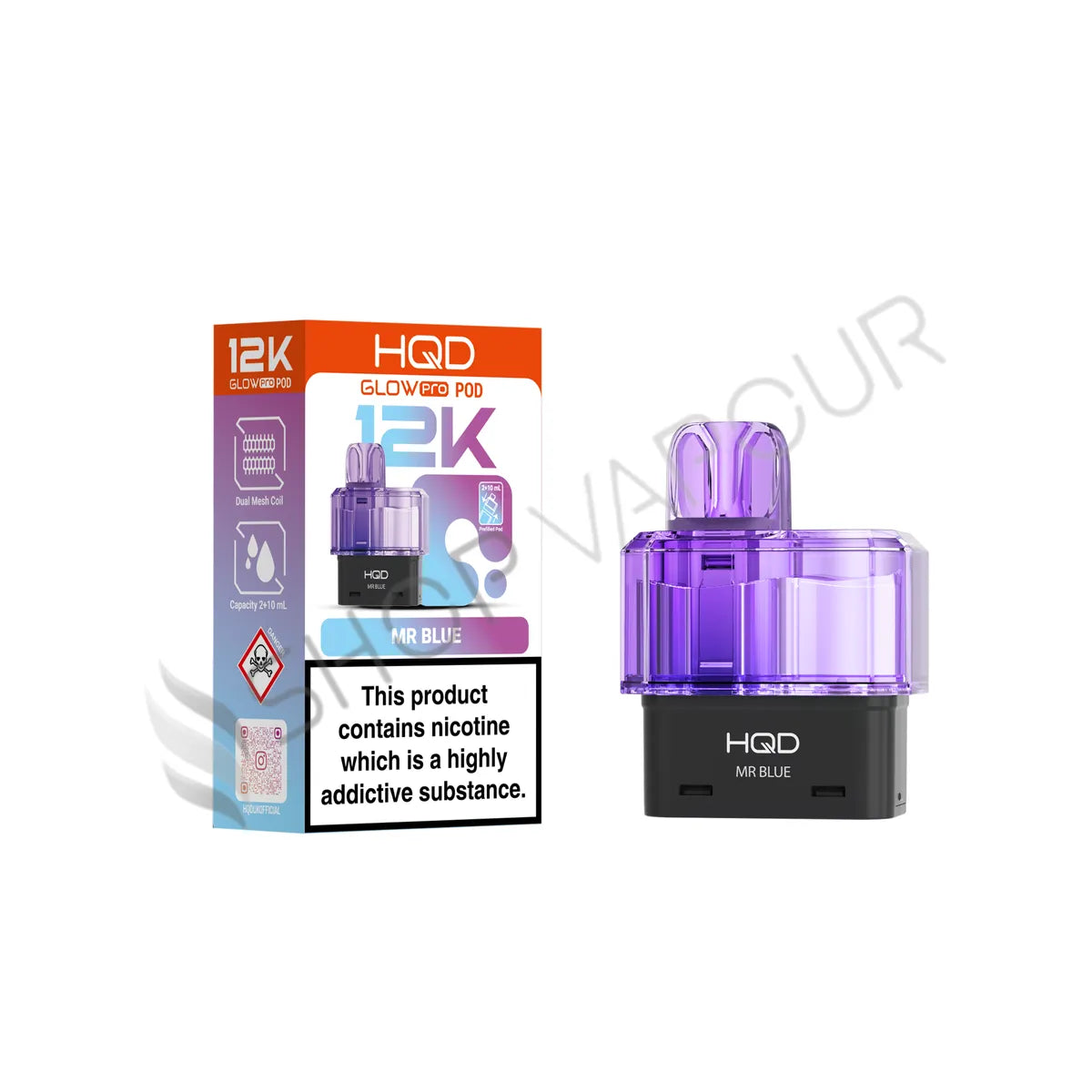 Mr Blue Glow Pro 12K Prefilled Pod & Refill by HQD