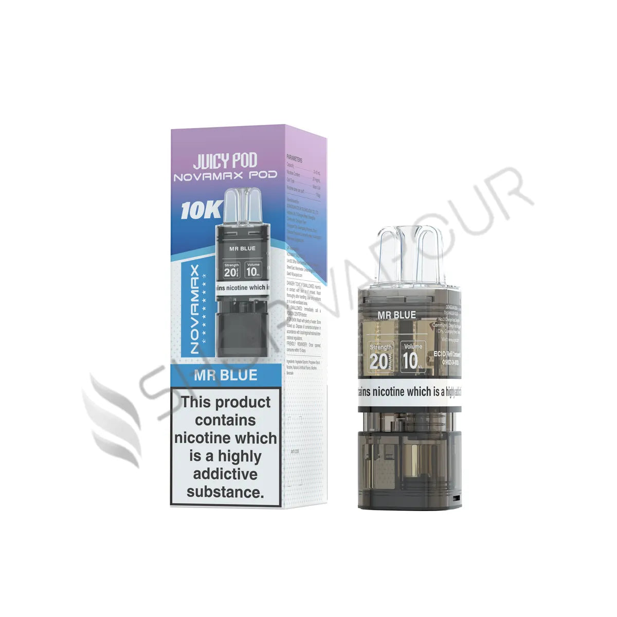 Mr Blue Novamax 10K Prefilled Pod & Refill by Juicy Pod