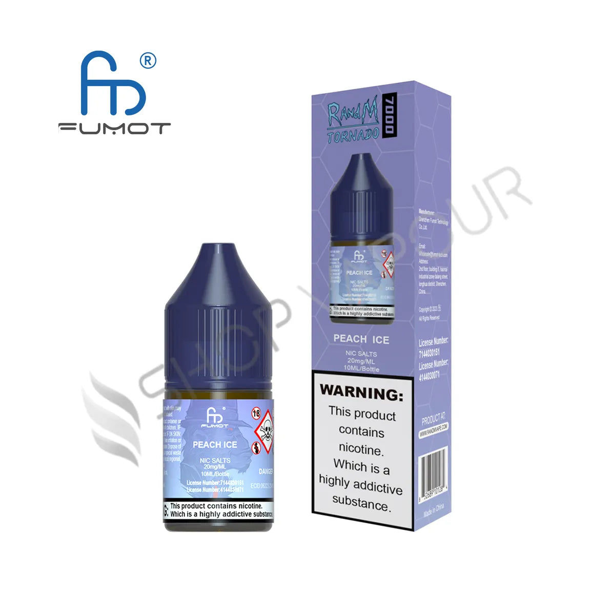 Peach Ice Nic Salt E-Liquid by RandM 7000