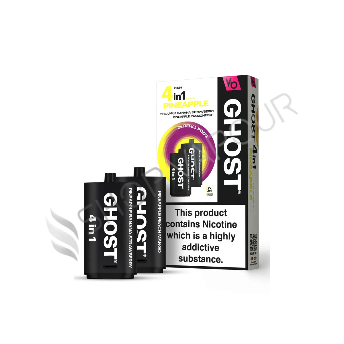 Pineapple Edition 1 Ghost 4 in 1 Prefilled Pods by Vapes Bars