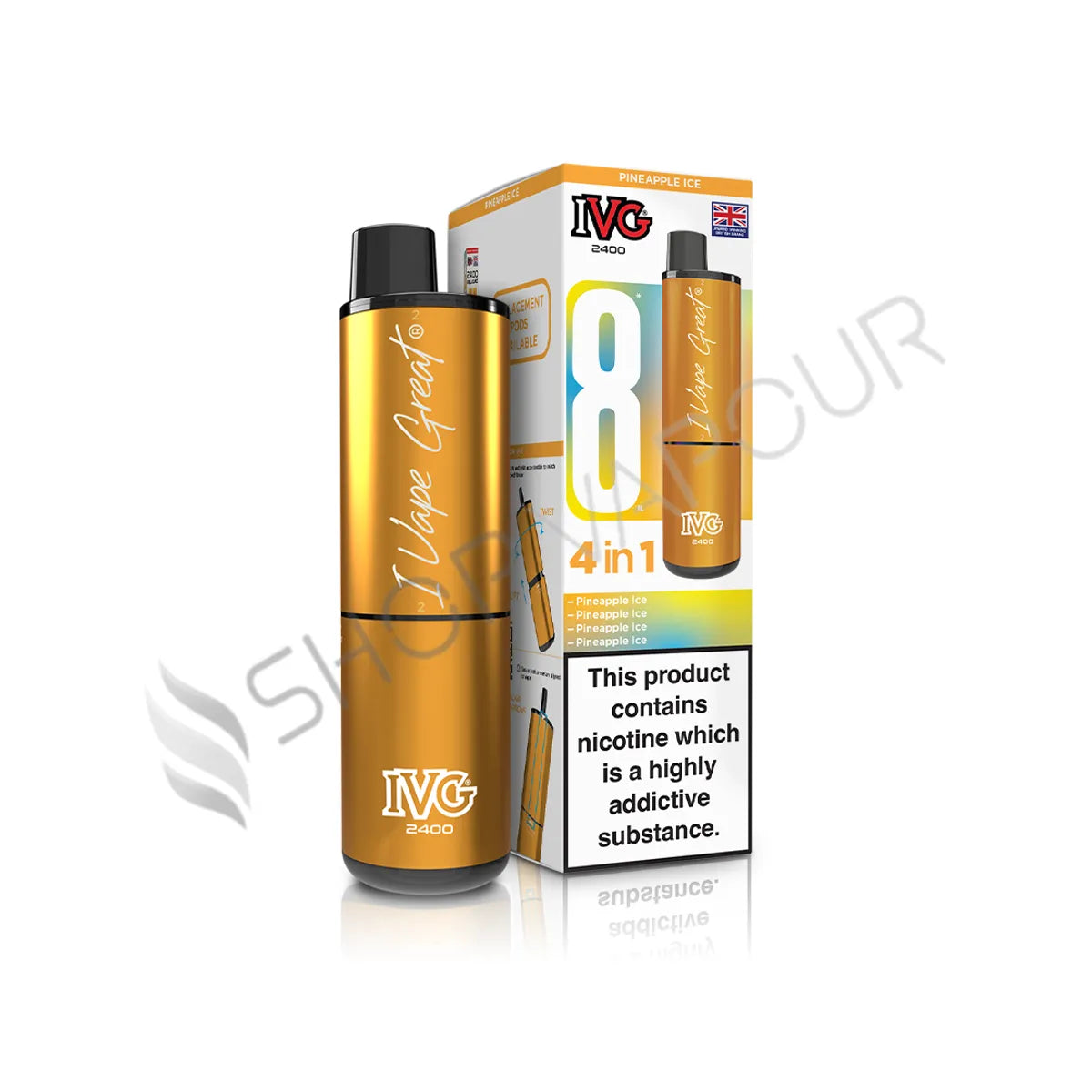 Pineapple Ice IVG 2400 Prefilled Pod Kit