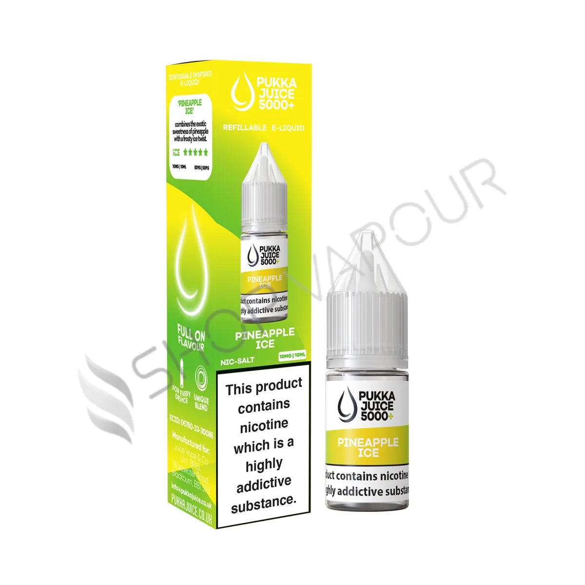 Pineapple Ice Nic Salt E-Liquid by Pukka Juice 5000+