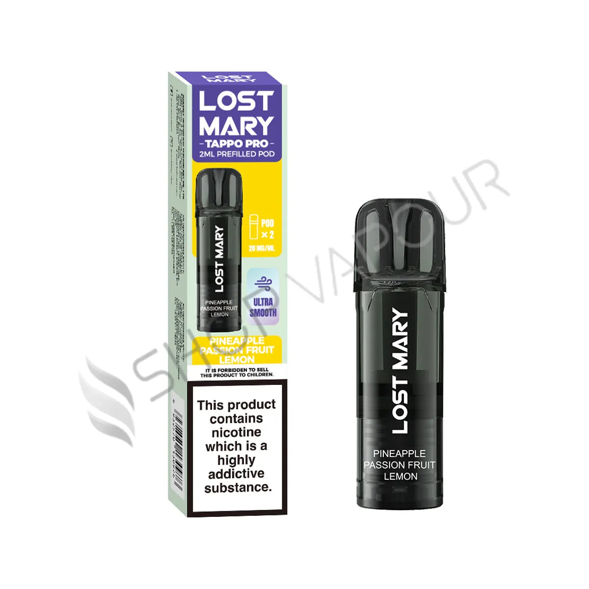 Pineapple Passion Fruit Lemon Tappo Prefilled Pods by Lost Mary