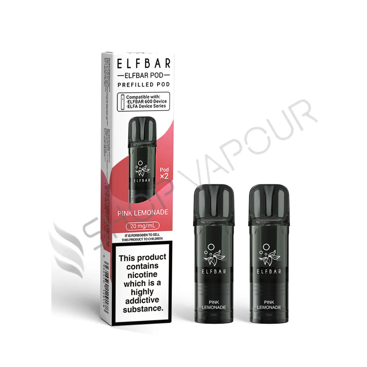 Pink Lemonade 600 Prefilled Pods by Elf Bar