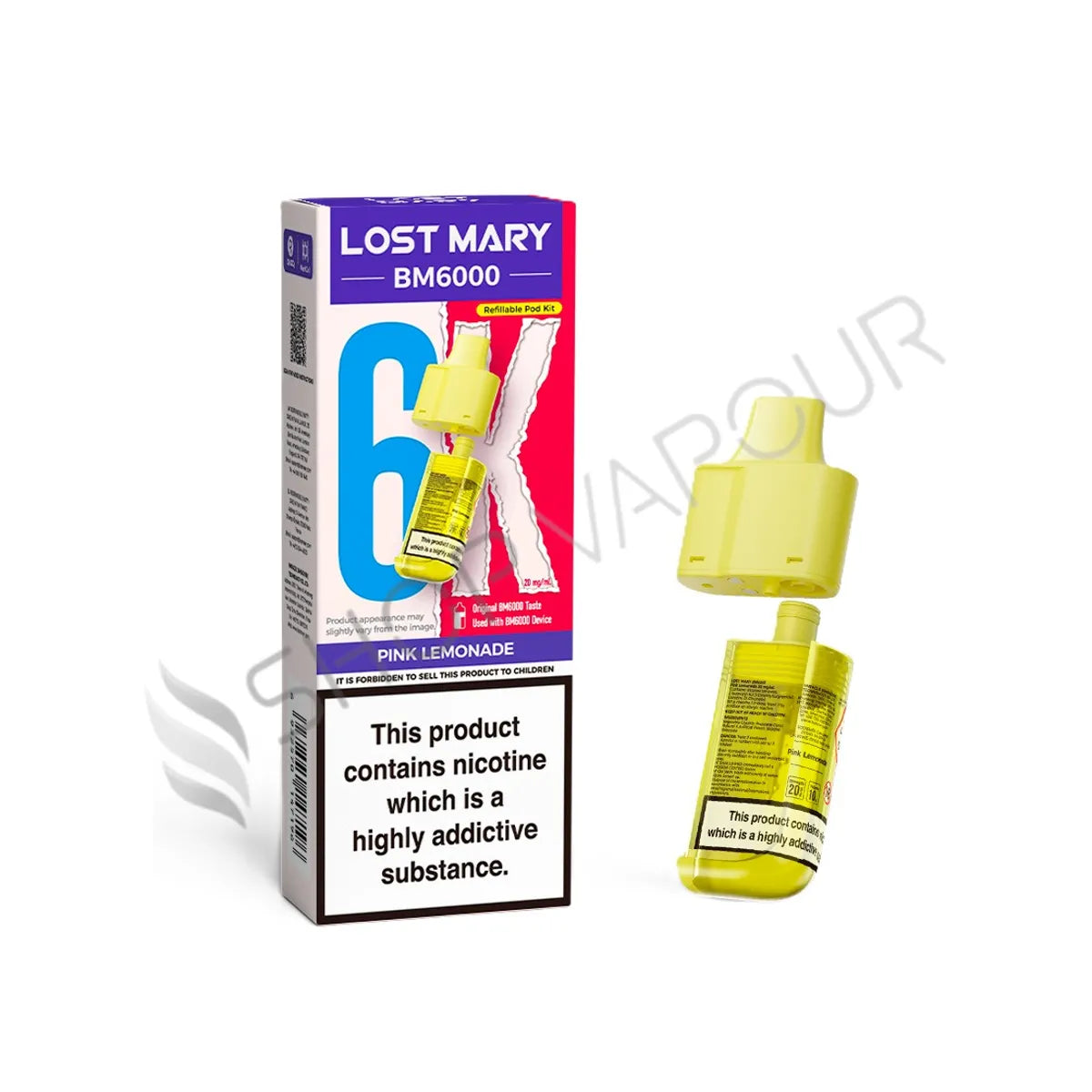 Pink Lemonade BM6000 Prefilled Pod & Refill by Lost Mary