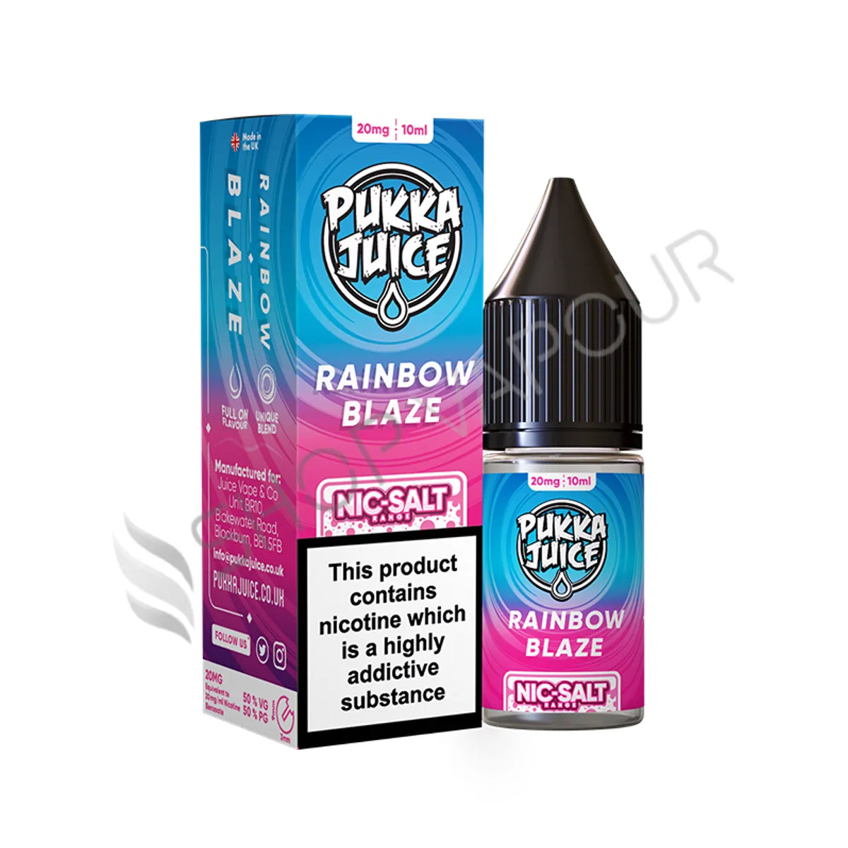 Rainbow Blaze Nic Salt E-Liquid by Pukka Juice