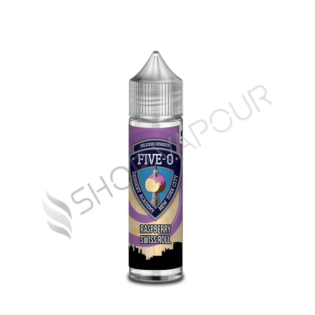 Raspberry Swiss Roll 50ml Shortfill E-Liquid by Five-O