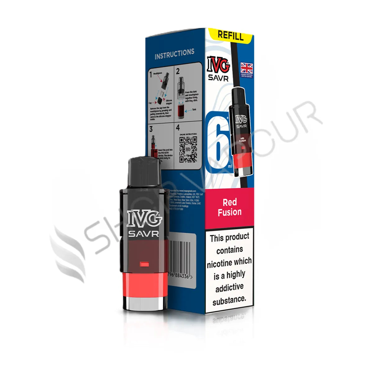 Red Fusion SAVR Prefilled Pod & Refill by IVG