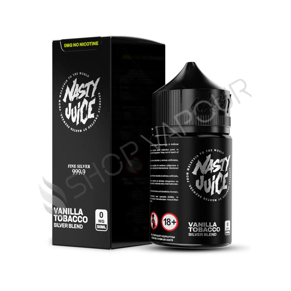 Silver Blend 50ml Shortfill E-Liquid by Nasty Tobacco Series
