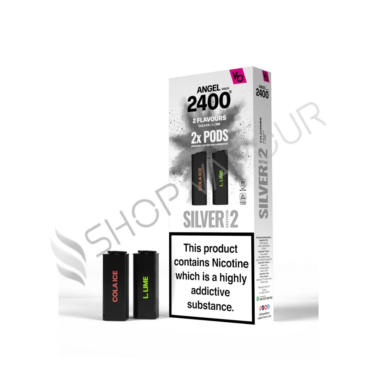 Silver Edition 2 Angel 2400 Prefilled Pods by Vapes Bars