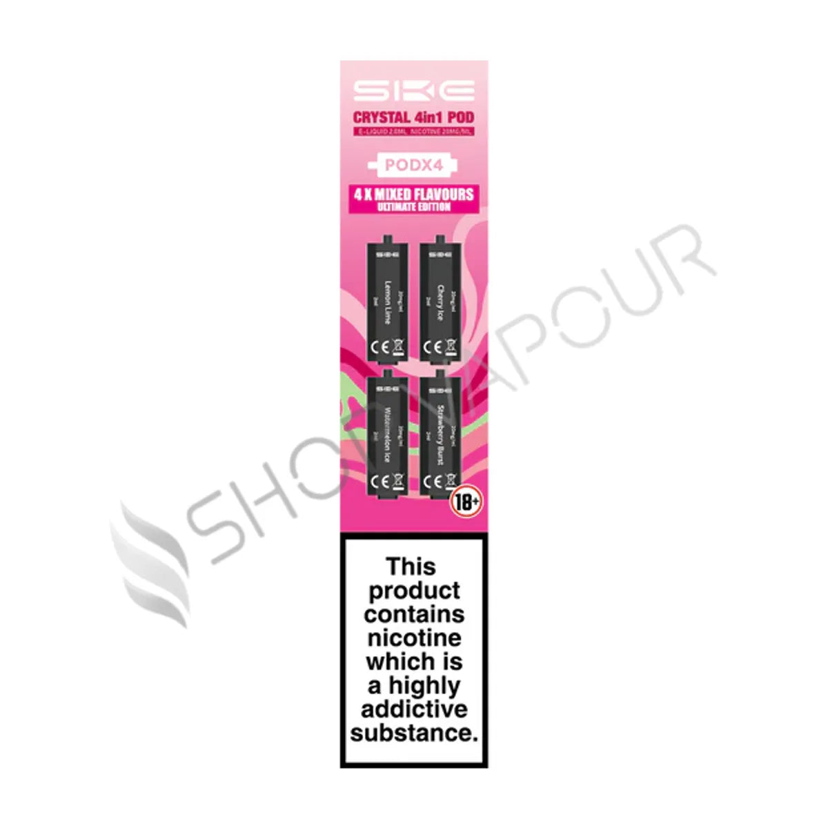 SKE Crystal 4 in 1 Prefilled Vape Pods - Ultimate Edition