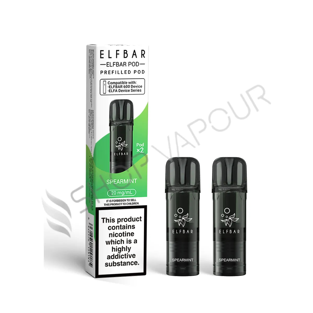 Spearmint 600 Prefilled Pods by Elf Bar