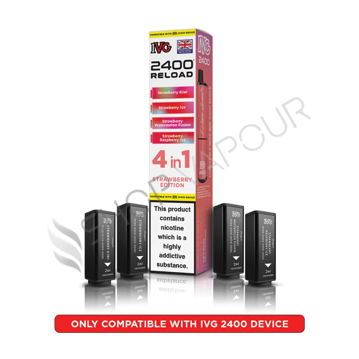 Strawberry Edition Reload Prefilled Pods by IVG 2400