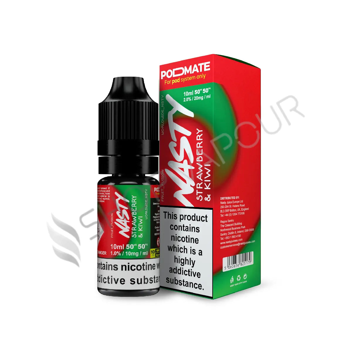 Strawberry Kiwi Nic Salt E-Liquid by Nasty Juice