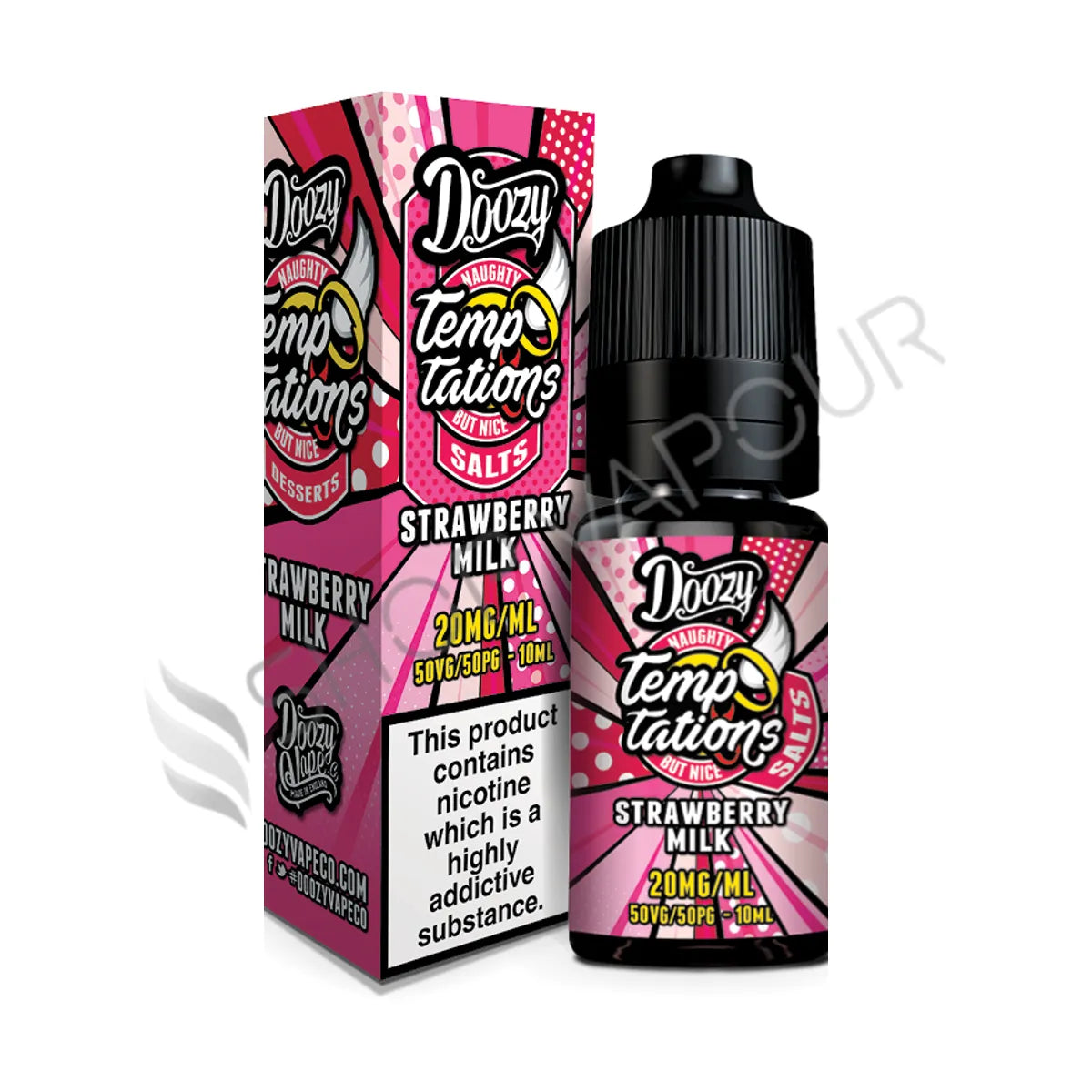 Strawberry Milk Nic Salt E-Liquid by Doozy Temptations