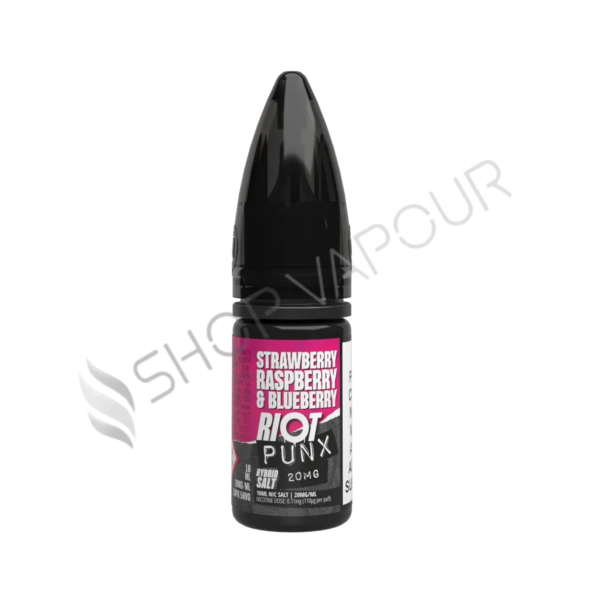 Strawberry, Raspberry & Blueberry Nic Salt E-Liquid by Riot Punx