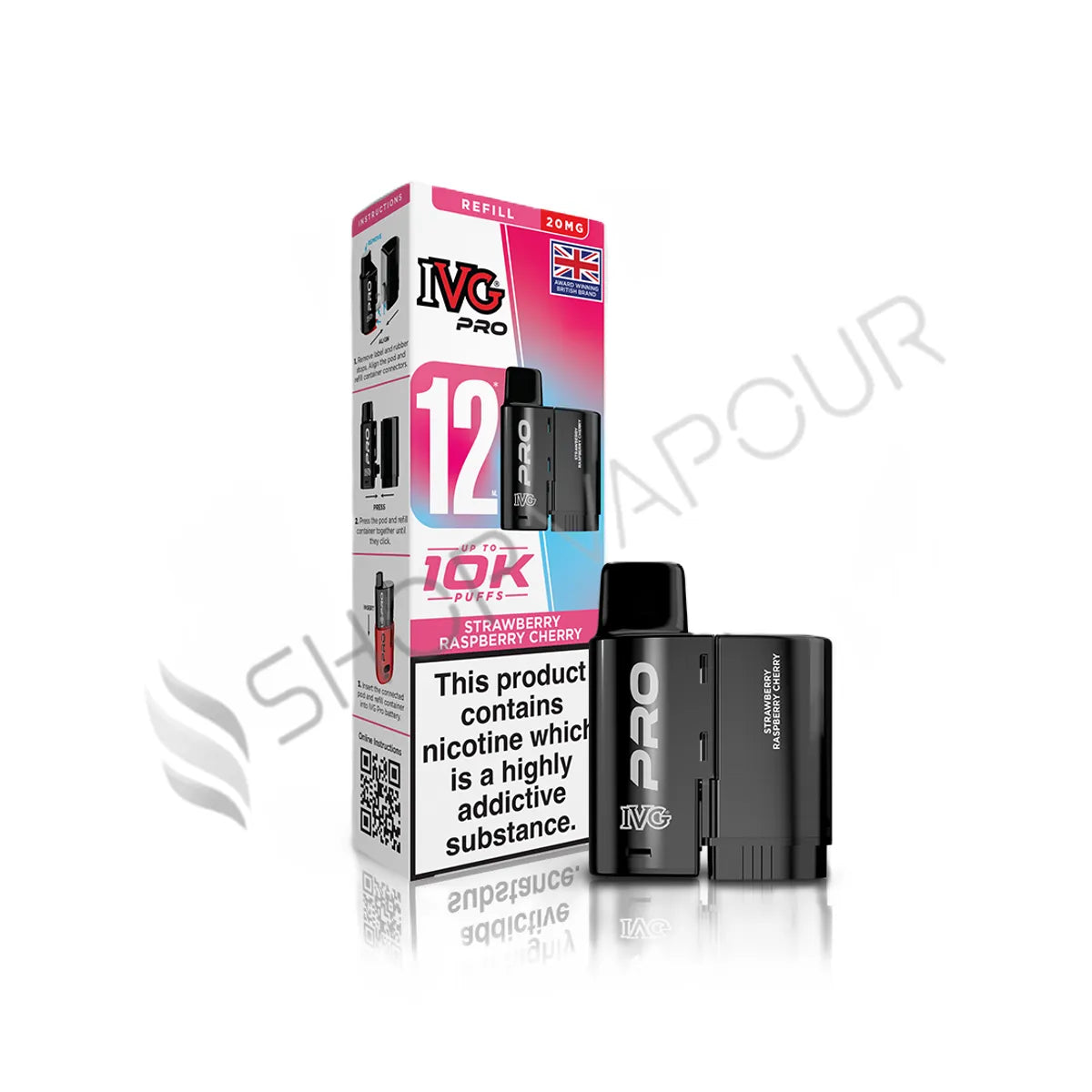 Blue Raspberry Ice Pro 12 Prefilled Pod & Refill by IVG