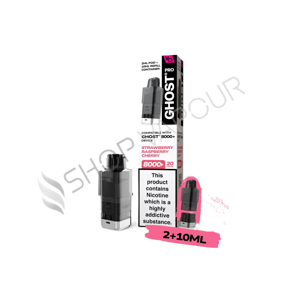 Strawberry Raspberry Cherry Pro 8000+ Prefilled Pod & Refill by Ghost