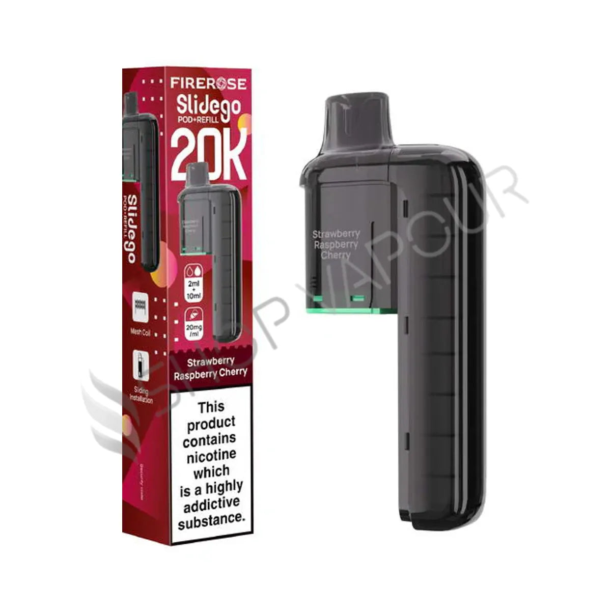 Strawberry Raspberry Cherry Slidego 20K Prefilled Pod & Refill by Firerose