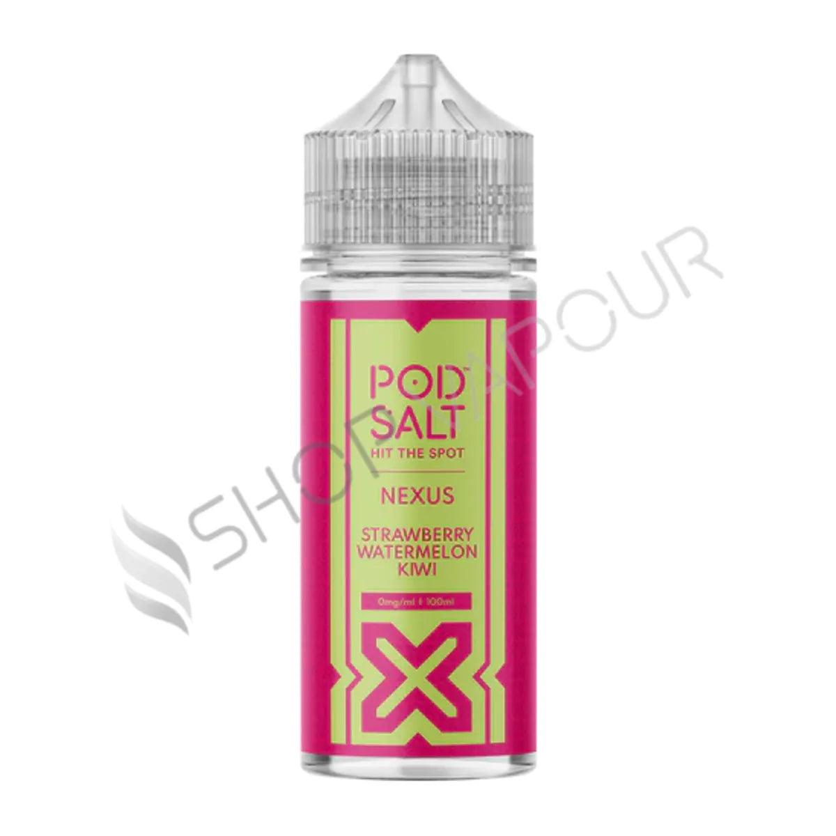 Strawberry Watermelon Kiwi 100ml Shortfill E-Liquid by Pod Salt Nexus