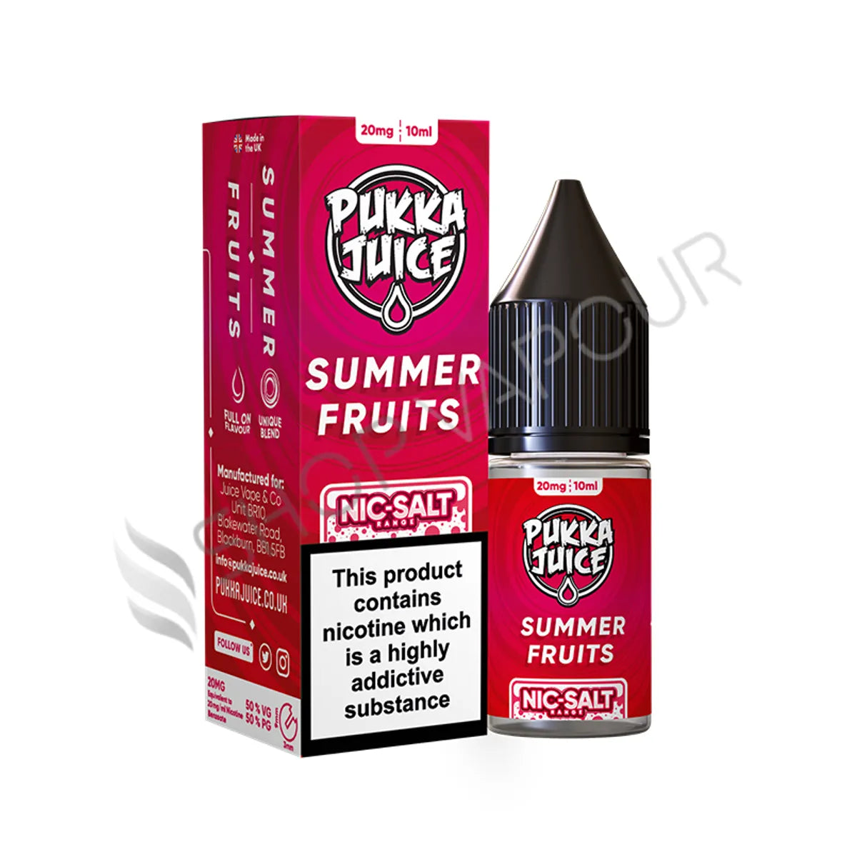 Summer Fruits Nic Salt E-Liquid by Pukka Juice