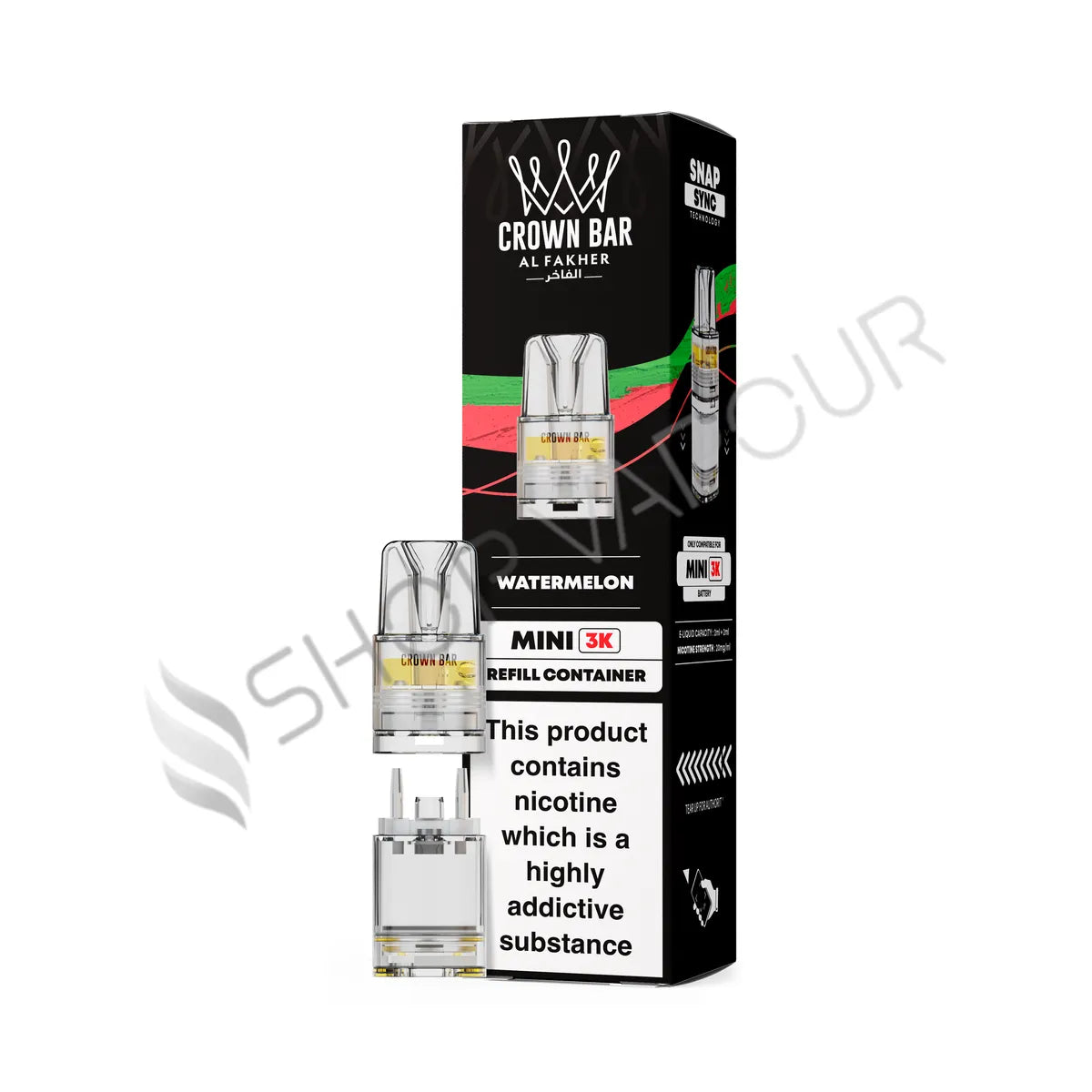 Watermelon Crown Bar Mini 3K Prefilled Pod & Refill by Al Fakher