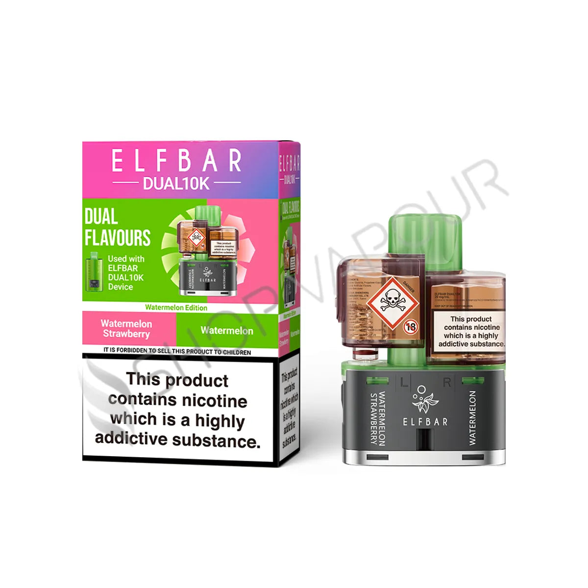 Watermelon Edition Dual 10K Prefilled Pod & Refill by Elf Bar