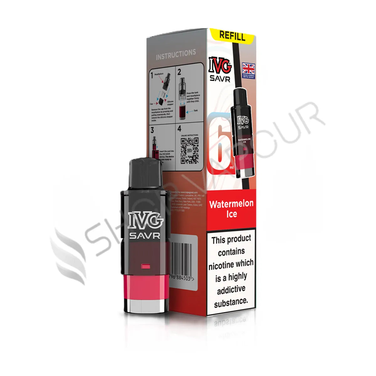 Watermelon Ice SAVR Prefilled Pod & Refill by IVG