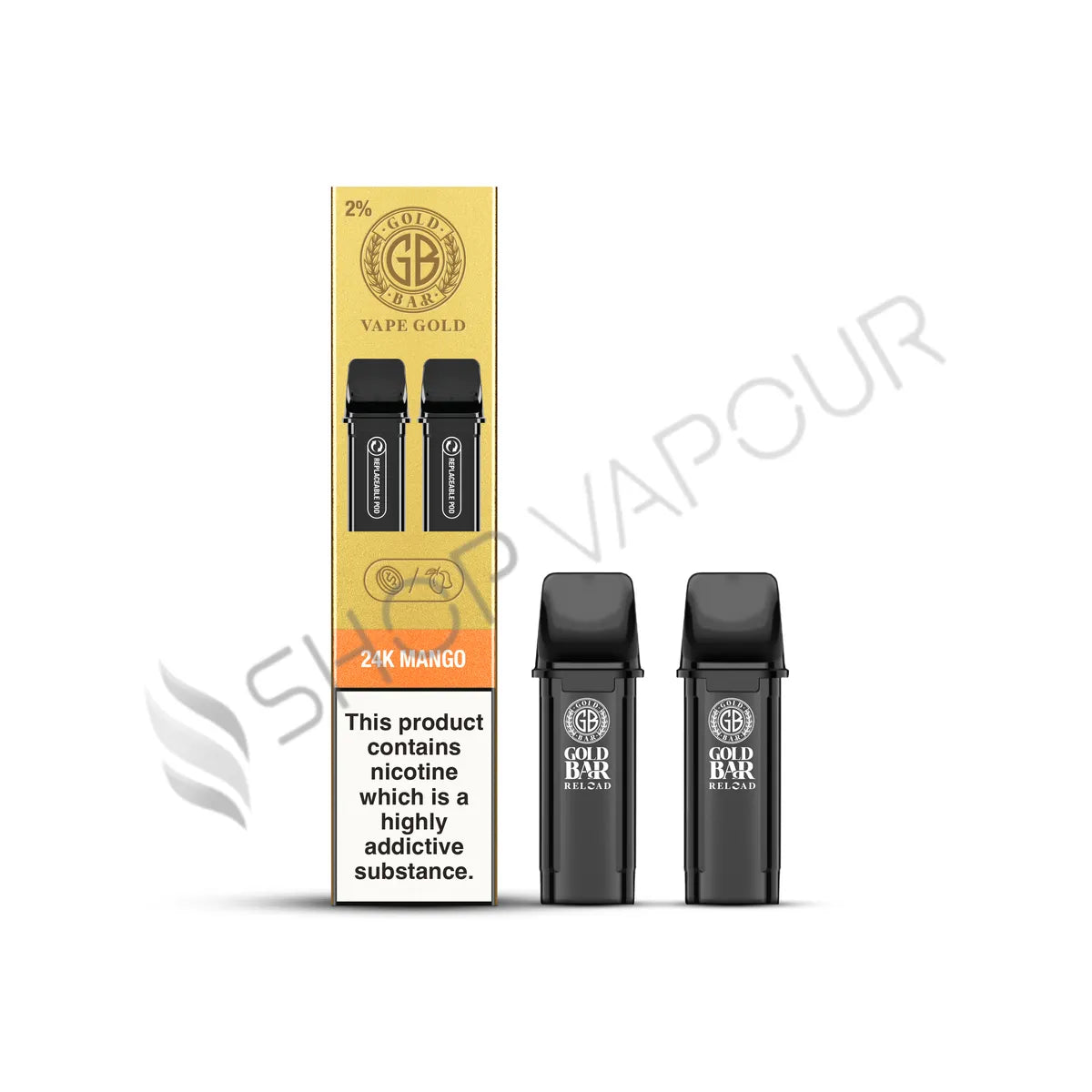 24K Mango Reload Prefilled Pods by Gold Bar