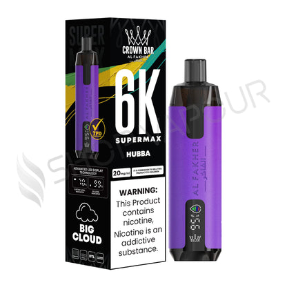 Al Fakher Crown Bar 6K Supermax Disposable Vape Kit Hubba