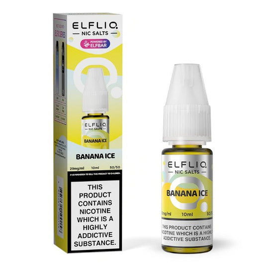 Banana Ice Nic Salt E-Liquid by Elf Bar Elfliq - Shop Vapour