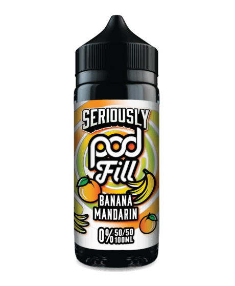 Banana Mandarin 100ml Shortfill E-Liquid by Seriously Pod Fill - Shop Vapour