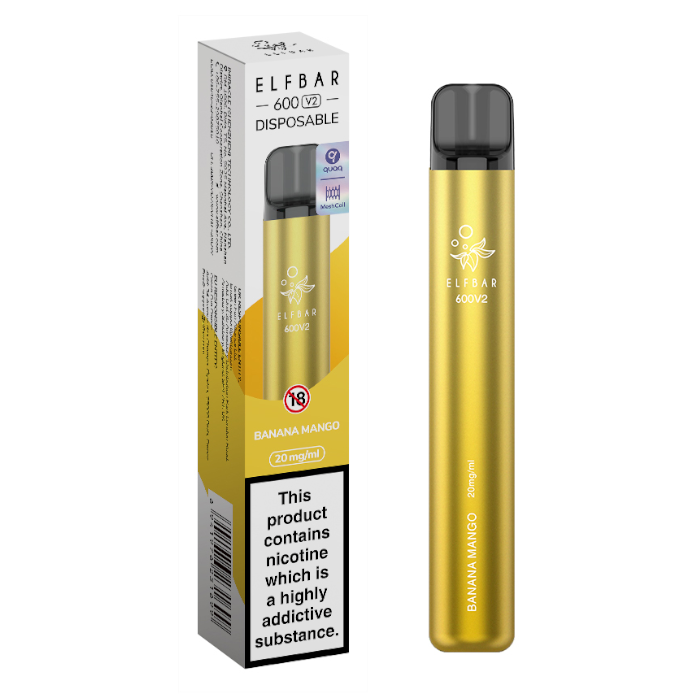 Banana Mango Elf Bar 600 V2 Disposable Vape - Shop Vapour