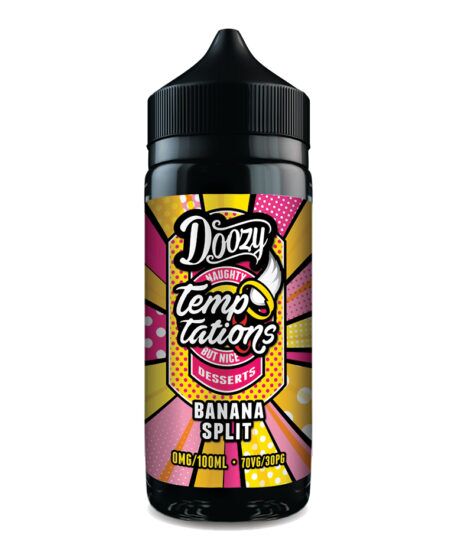 Banana Split 100ml Shortfill E-Liquid by Doozy Temptations - Shop Vapour