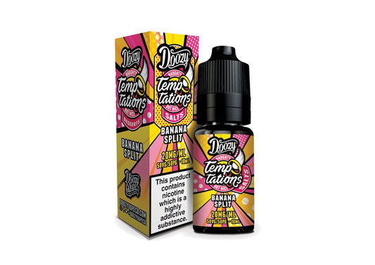 Banana Split Nic Salt E-Liquid by Doozy Temptations - Shop Vapour
