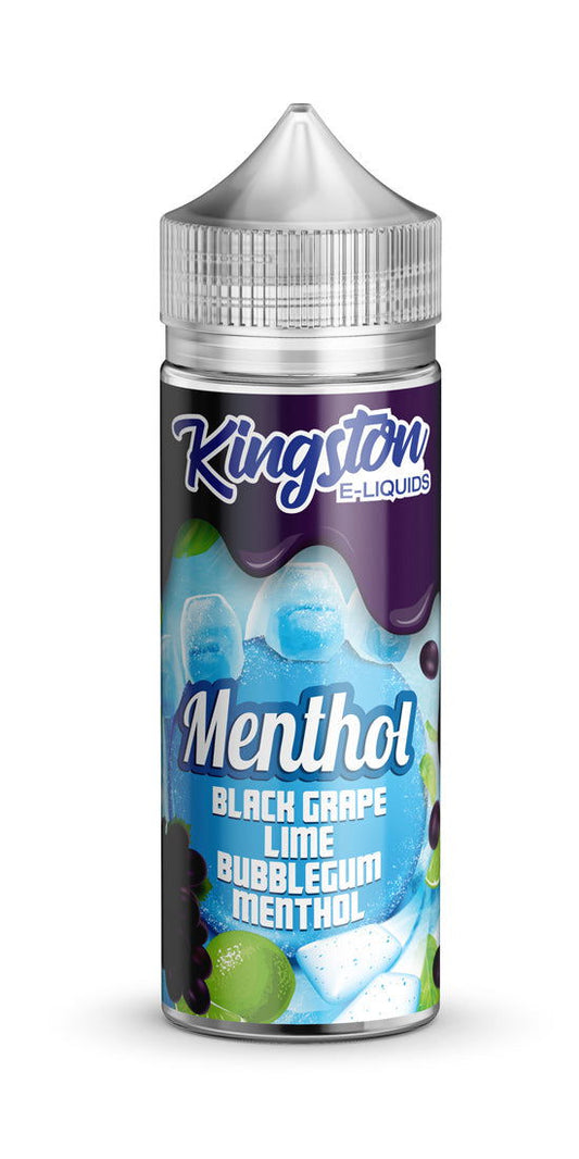 Black Grape, Lime Bubblegum Menthol 100ml Shortfill E-Liquid by Kingston Menthol - Shop Vapour