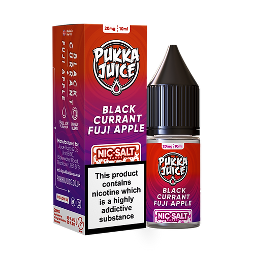 Blackcurrant Fuji Apple Nic Salt E-Liquid by Pukka Juice - Shop Vapour