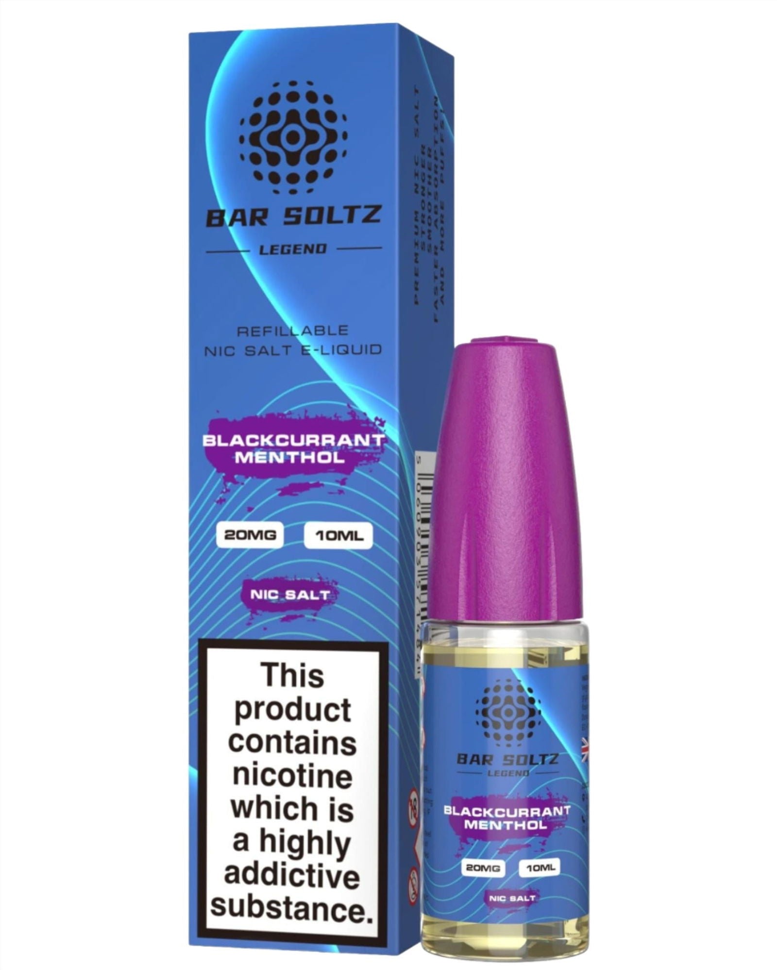 Blackcurrant Menthol Nic Salt E-Liquid by Bar Soltz Legend - Shop Vapour