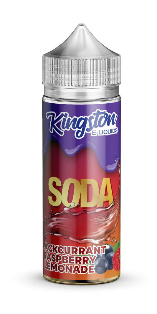 Blackcurrant Raspberry Lemonade 100ml Shortfill E-Liquid by Kingston Soda - Shop Vapour