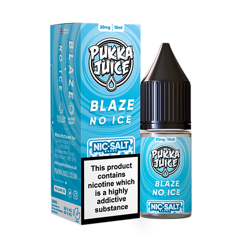 Blaze No Ice Nic Salt E-Liquid by Pukka Juice - Shop Vapour
