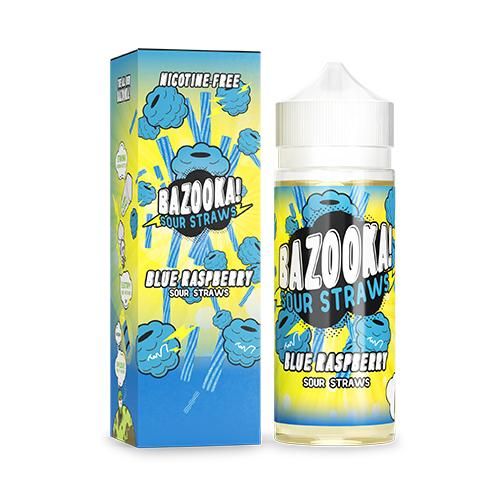Blue Raspberry 100ml Shortfill E-Liquid by Bazooka Sour Straws - Shop Vapour