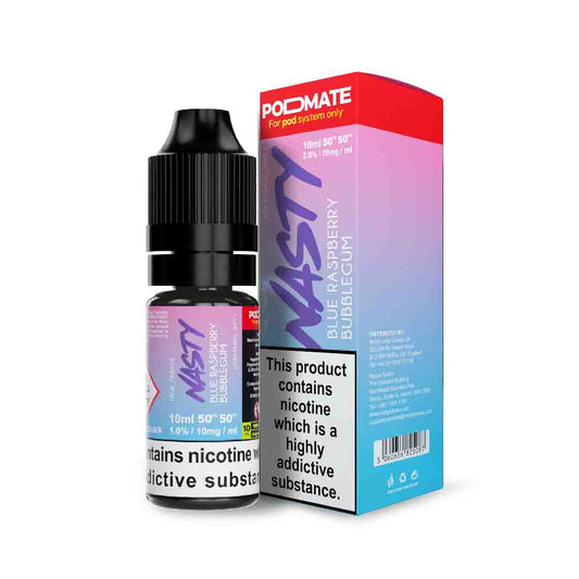 Blue Raspberry Bubblegum Nic Salt E-Liquid by Nasty Salt - Shop Vapour