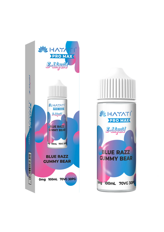 Blue Razz Gummy Bear Hayati Pro Max 100ml Shortfill E-Liquid - Shop Vapour