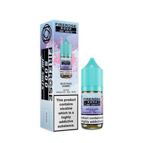 Blue Razz Gummy Nic Salt E-Liquid by Elux Firerose 5000 - Shop Vapour