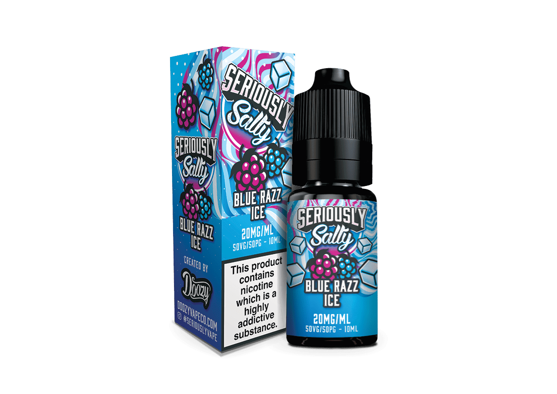 Blue Razz Ice Nic Salt E-liquid by Seriously Salty - Shop Vapour