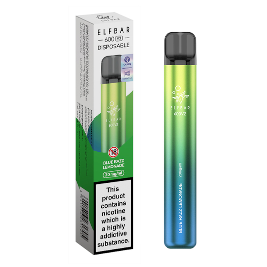 Blue Razz Lemonade Elf Bar 600 V2 Disposable Vape - Shop Vapour